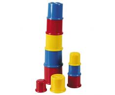 Johntoy 22063 Happy World 10 Gobelets empilables Multicolore