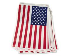 Novelty-PG022A Bristol Novelty PG022A Guirlande Bunting Drapeau Américain, Bleu/Rouge/Blanc, taille unique