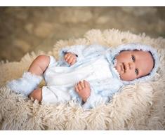 Muñecas Arias Reborn Arias 45 CM Diego-avec Coussin, 61-98028, Multicolore