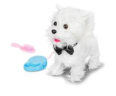 Tobar - 28778 - Peluche animée chien blanc westie à promener, Collection Animigos
