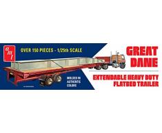 AMT Amt1111 1 : 25 Dane Extensible HD Plat Lit Remorque, Multi