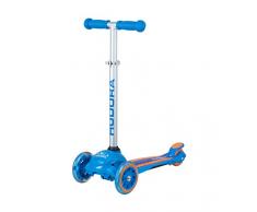 HUDORA 11064 Trottinette Enfant Flitz Kids Glow | Poubelle à Pédale Roller Extrémités pour Enfant, avec Clignotants LED, Bleu