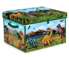 Dam Sprl Boite de rangement et tapis de jeu Dinosaures