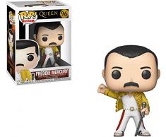 Funko- Figurines Pop Vinyl: Rocks: Queen: Freddie Mercury (Wembley 1986) Collectible Figure, 33732, Multcolour