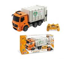 mondo- Mercedes Arocs Poubelle, Camion, Radio Commande, 63523, Gris, 1:20