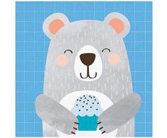 Creative Converting 336062 Bear Party Serviettes de table Bleu