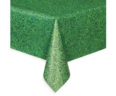Plastique Herbe Verte à Motifs Nappe, 2,7 x 1,4 m