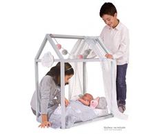 Decuevas Casita 54929 Lit en Bois Martin avec Accessoires 83 x 55 x 65 cm Multicolore