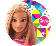 amscan Assiette en Carton Barbie Sparkle, 551507-55, 23 cm