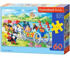 Castorland B-066070 Scie sauteuse Classique 60PC – Chat en Bottes