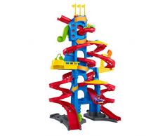 Fisher-Price Little People Tour des Spirales jouet enfant, version française, circuit avec 2 zones de chargement et 3 pistes, 2 voitures incluses, 12 mois et plus, FXK58