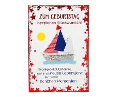 Depesche 3003.022 Carte de vœux avec décoration, Anniversaire, Multicolore