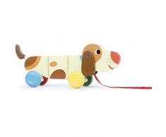 Vilac - 4606 - Jouet de Premier Age - Basile le Chien Saucisse à Soufflet Mélusine