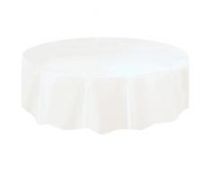 Unique Party - 50021 - Nappe Ronde en Plastique - 2,13 m - Blanc