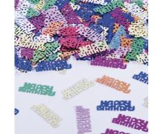 Folat Confettis de Table Happy Birthday Texte Décoration Confettis Anniversaire Party