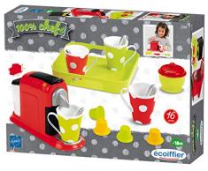 Jouets Ecoiffier – 2614 - Set Expresso : machine à café pour enfants + accessoires – 16 pièces – Dès 18 mois – Fabriqué en France