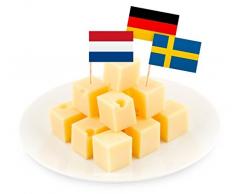 Folat Tiges de Drapeau, Multicolore, Länge 6,5 cm