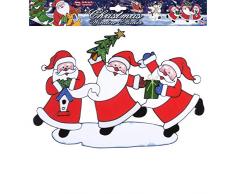 Widmann Horizontal Santa Claus Trio Window Stickers 4