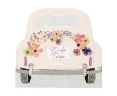 Talking Tables Serviettes de Table en Forme de Voiture Idéal pour Un Brunch ou Un thé Rose à Fleurs 16-16 cm