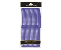 Amscan International 552289-106 Amscan Lot de 10 couteaux en plastique Violet