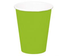 Folat Tasses Jetables Couleur Vert Citron, 50625