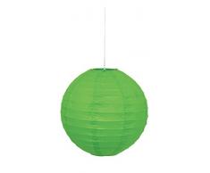 Unique Party - 64244 - Lanterne Ronde en Papier - 25 cm - Vert Citron