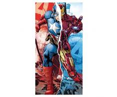 Kids Licensing - MV15155 - Serviette de Plage - Avengers - Rouge/Bleu