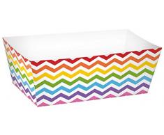 amscan 148002 Rainbow Buffet Papier rectangulaire Plateaux