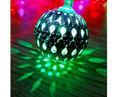 Gifts Shatchi-1204 Shatchi Lot de 20 boules de Noël marocaines à LED Multicolore 4,3 m