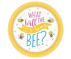 Amscan International 592166 papier et plastique Vaisselle, Assiette 27 cm de ce que sera labeille