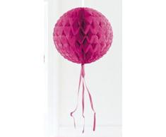 Folat Suspension Balle en Papier nid dabeille Rose 30 cm