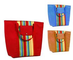 Atosa 25381 – Plage, Sac Isotherme 37 x 18 x 45 CM 30 L, Rouge/Bleu/Marron