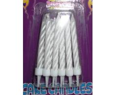 The ExPRESSION Factory AMZCA03 Bougie à gâteau à paillettes Blanc