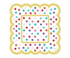 amscan 436002 Rainbow Buffet festonné plaques