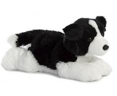 Aurora Flopsies, Border Collie Soft, 31566, 30,5 cm, Peluche pour Amoureux de Chiens, Noir et Blanc