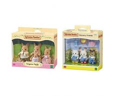 SYLVANIAN FAMILIES - 5272 - Famille Kangourou - Poupees et Accessoires & Nursery Friends Families Les Amies De Creche, 5262, Multicolore