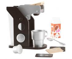 KidKraft 63379 Espresso Ensemble machine à café avec accessoires pour cuisine pour enfant