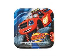 amscan 551582 23 cm Blaze carré Papier Assiettes