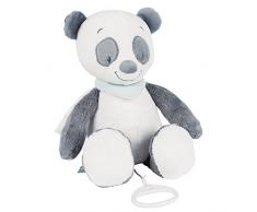 Nattou Peluche Musicale Panda Loulou, Berceuse La-Le-Lu, Hauteur : 30 cm, Loulou, Léa et Hippolyte, Blanc/Gris Foncé