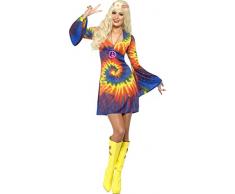 Smiffys Déguisement Femme Années 60 Tie Dye, Robe, 60s Groovy Baby, Serious Fun, Taille 4042, 20741