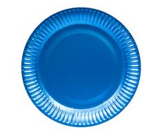 Folat Assiettes Jetables Couleur Mate Azur Bleu, 65882
