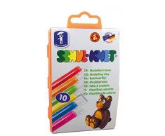 Feuchtmann Spielwaren humides Homme Jouets 628.0106 Scolaire 10 Barres colorées Forme Stable Pâte, env. 180 g dans la boîte de Conservation