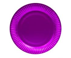 Folat Assiettes Jetables Couleur Mate Magenta, 65880