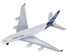 SOCATEC- Avion Jouet Airbus A380, 13635, Blanc