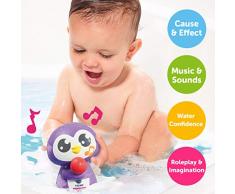 TOMY - Jouet de Bain Mon Pingouin Chanteur Violet E72724, Jouet Sonore Bébé Résistant à Leau, Jeu pour Bain et Piscine, Jouet Éveil pour Bébé de 12mois+