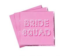 Neviti Bride Squad-Paper Napkin-16 Pack Serviette de table en papier, 775950, rose, 16.5 x 16.5 x 0.1