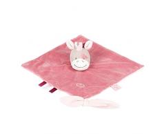 Nattou Doudou Plat Licorne Jade, Nina, Jade et Lili, 27 x 27 x 5 cm, Beige/Rose