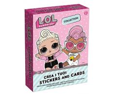 Lisciani Stickers ET Cartes A Collectionner LOL Surprise 73788, Rose