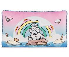 NICI 44175 Coussin rectangulaire Licorne en Peluche Snorre Hørnson 43 x 25 cm, Bleu