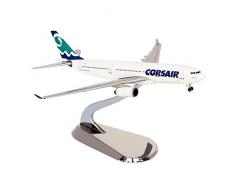 SOCATEC 13202 Maquette avion A330-200 Corsair avec socle (AC), métal 1/400e